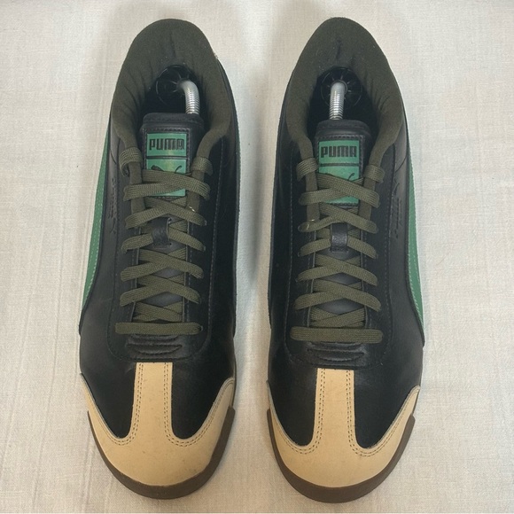 Puma Roma 70s Sneakers-Black/Psych Green-Men Size 12 - Picture 3 of 10